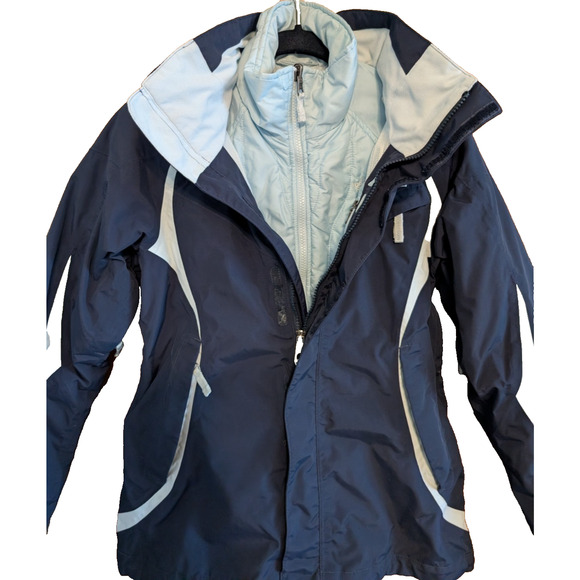 The North Face HyVent 3 in 1 Triclimate Jacket Women's Medium Navy Blue - Picture 4 of 10